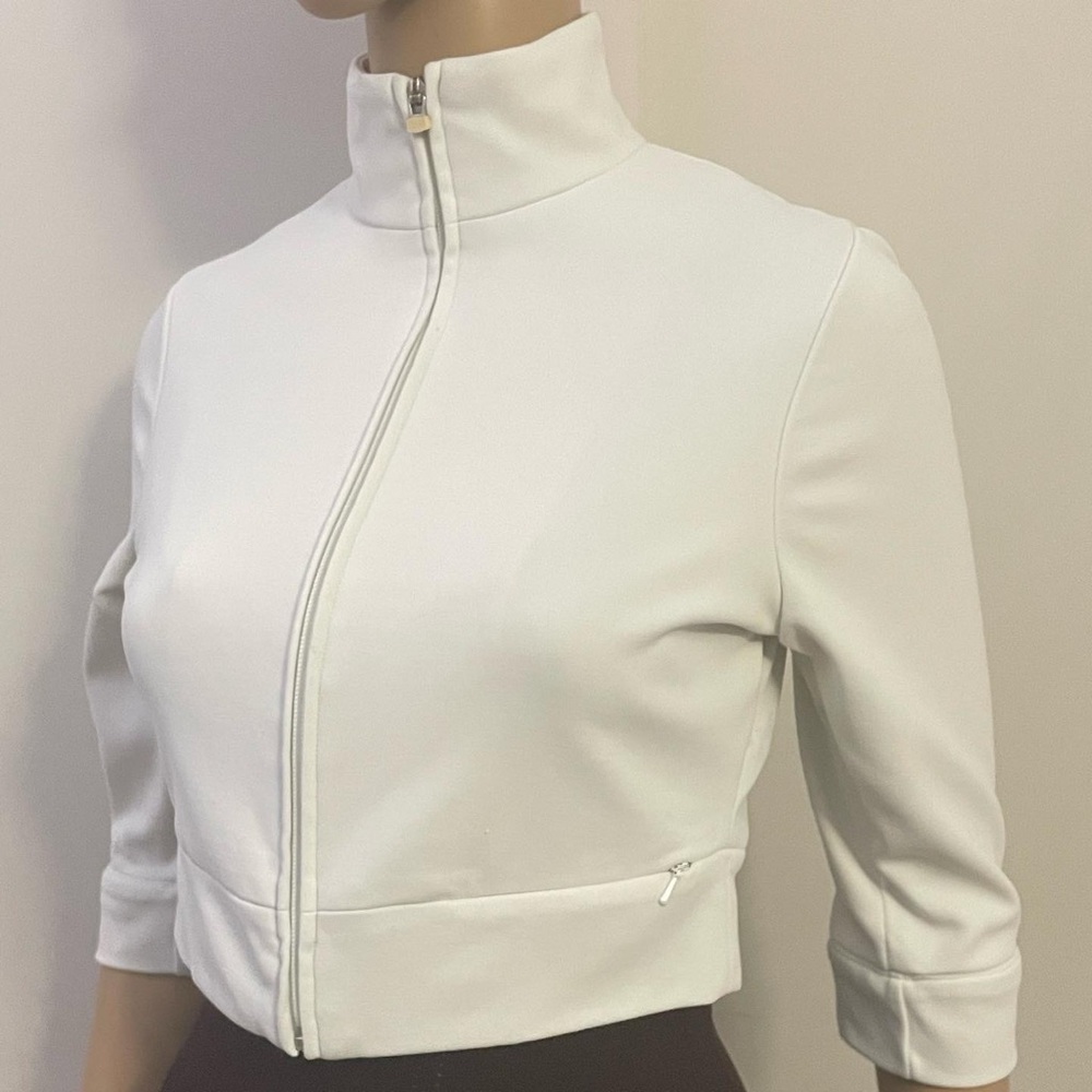 Nike zip-up white crop Jacket